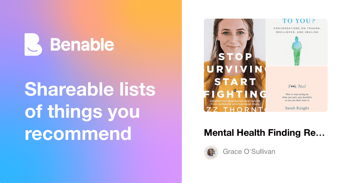 Grace_OSullivan Mental Health Finding Recovery Benable