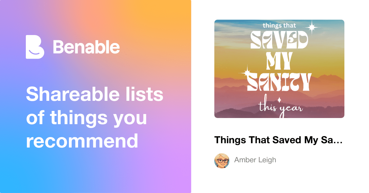 Things That Saved My Sanity This Year