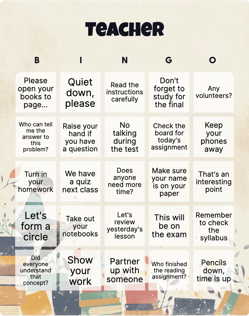 Classroom Bingo: Printable & Customizable - Bingo Card Creator