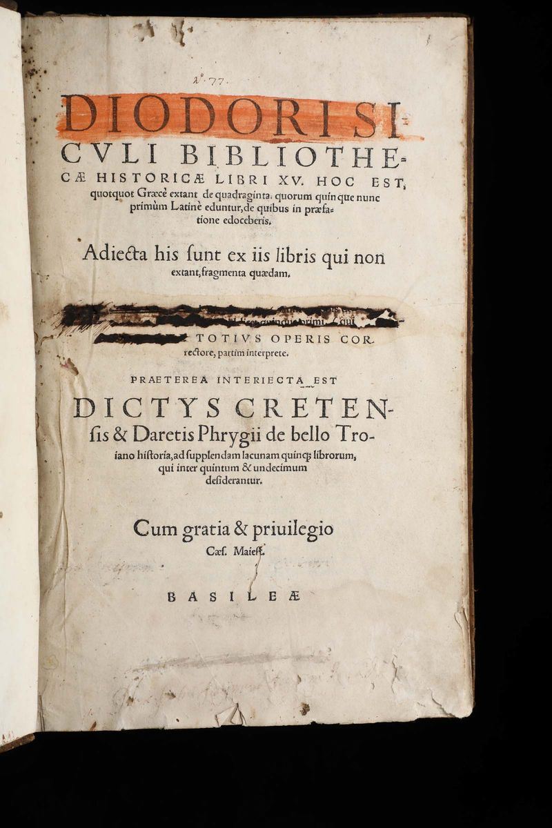 Diodoro Siculo Diodori Siculi bibliothecae historicae libri XV