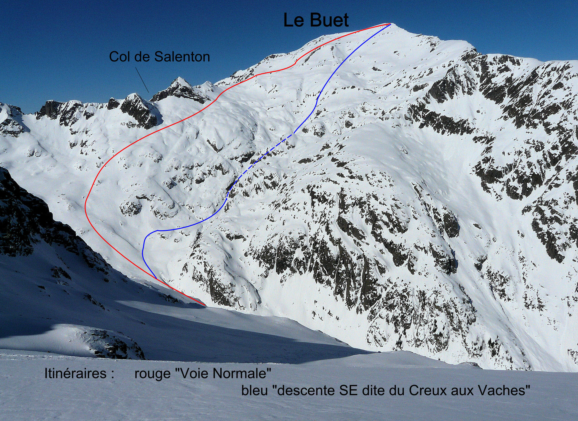 Le Buet : Versant SE, voie normale hivernale - Camptocamp.org