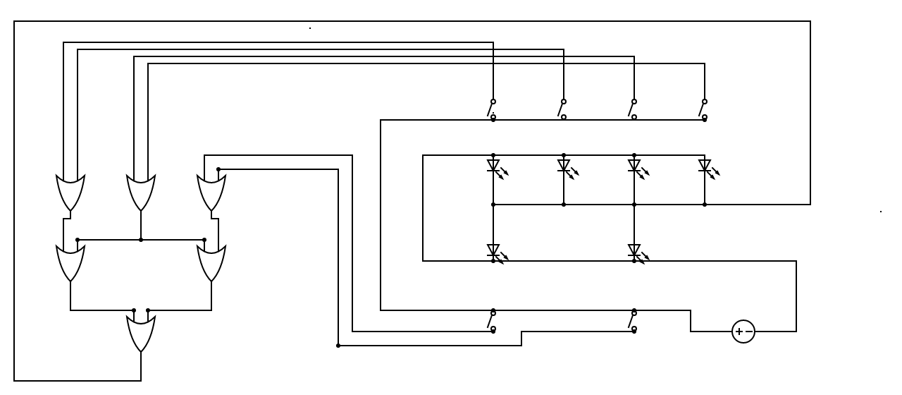 OR Gate Light - Circuits - Circuit Diagram
