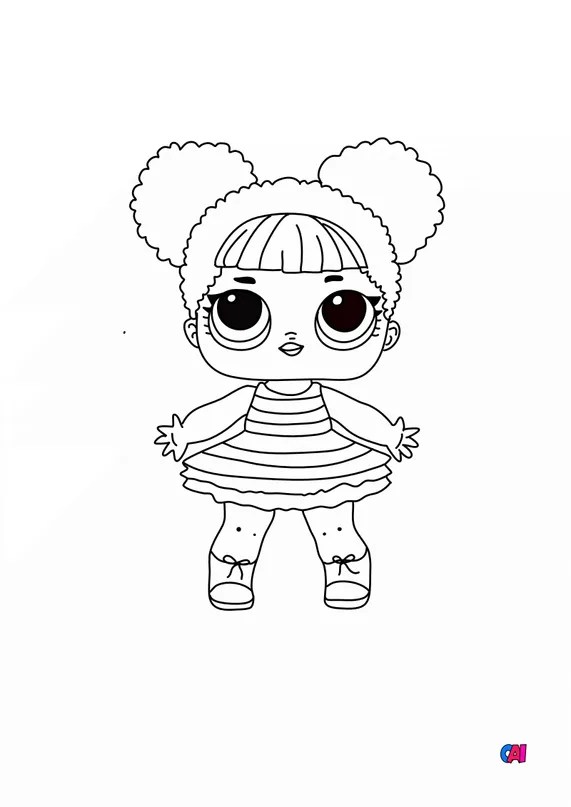 Coloriage Poupée Lol à imprimer Queen Bee
