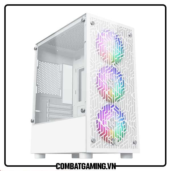 Case Xigmatek NYX Artic 3F White (Sẵn 3 Fan Rainbow RGB)