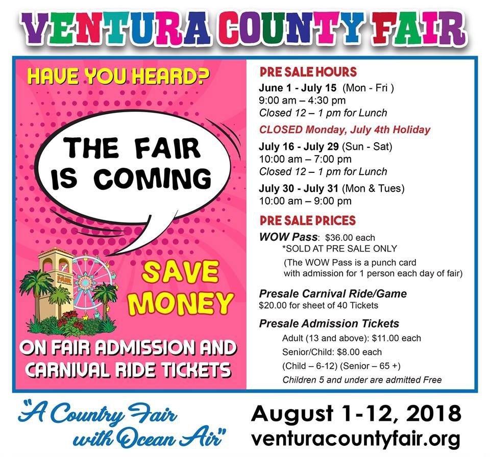 Ventura County Fair Schedule for Concerts