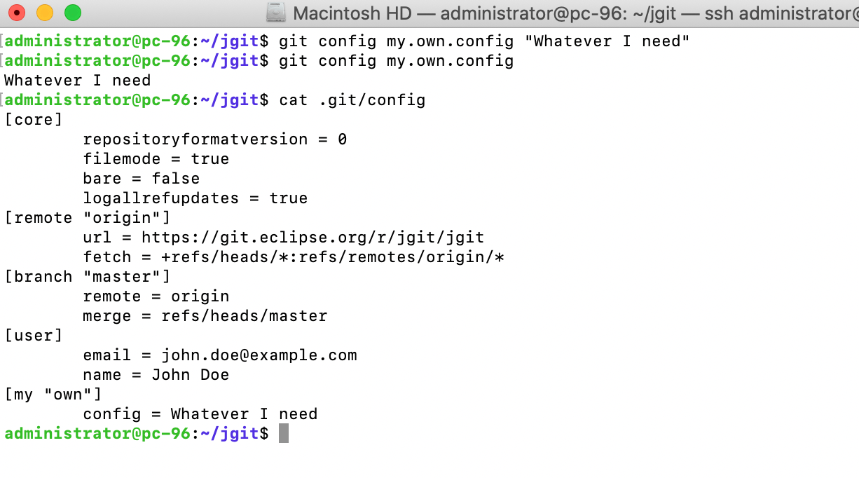 How to Query the existing configuration (Git) Devtutorial