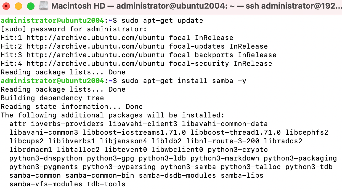 How to Install the Samba server on ubuntu server 20.04 Devtutorial