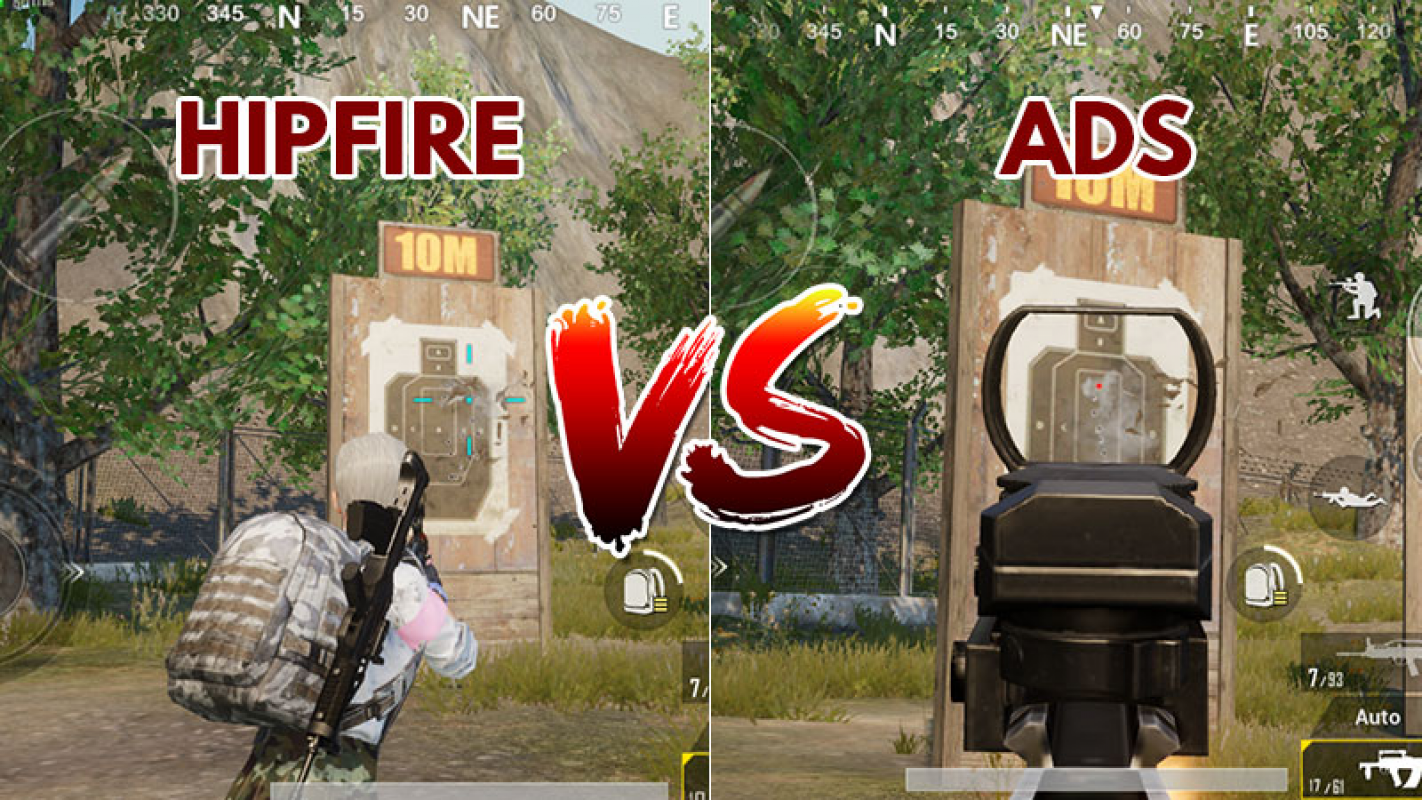 Nembak Breded di PUBG Mobile Hipfire vs ADS, Mana yang
