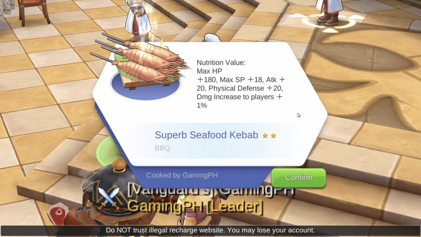 Ragnarok M Food List