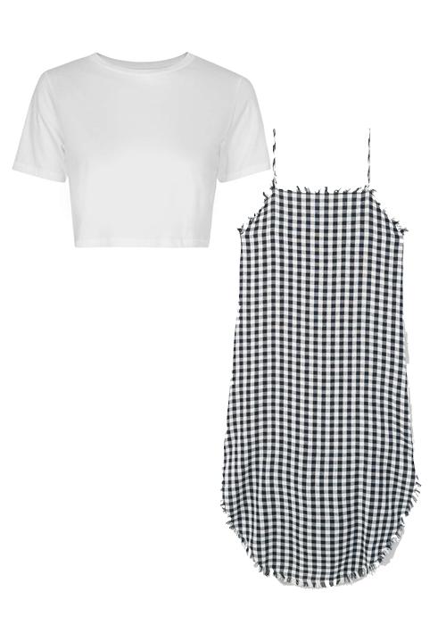 Channel you inner ’90s girl and wear a Tshirt under a dress Elle Canada