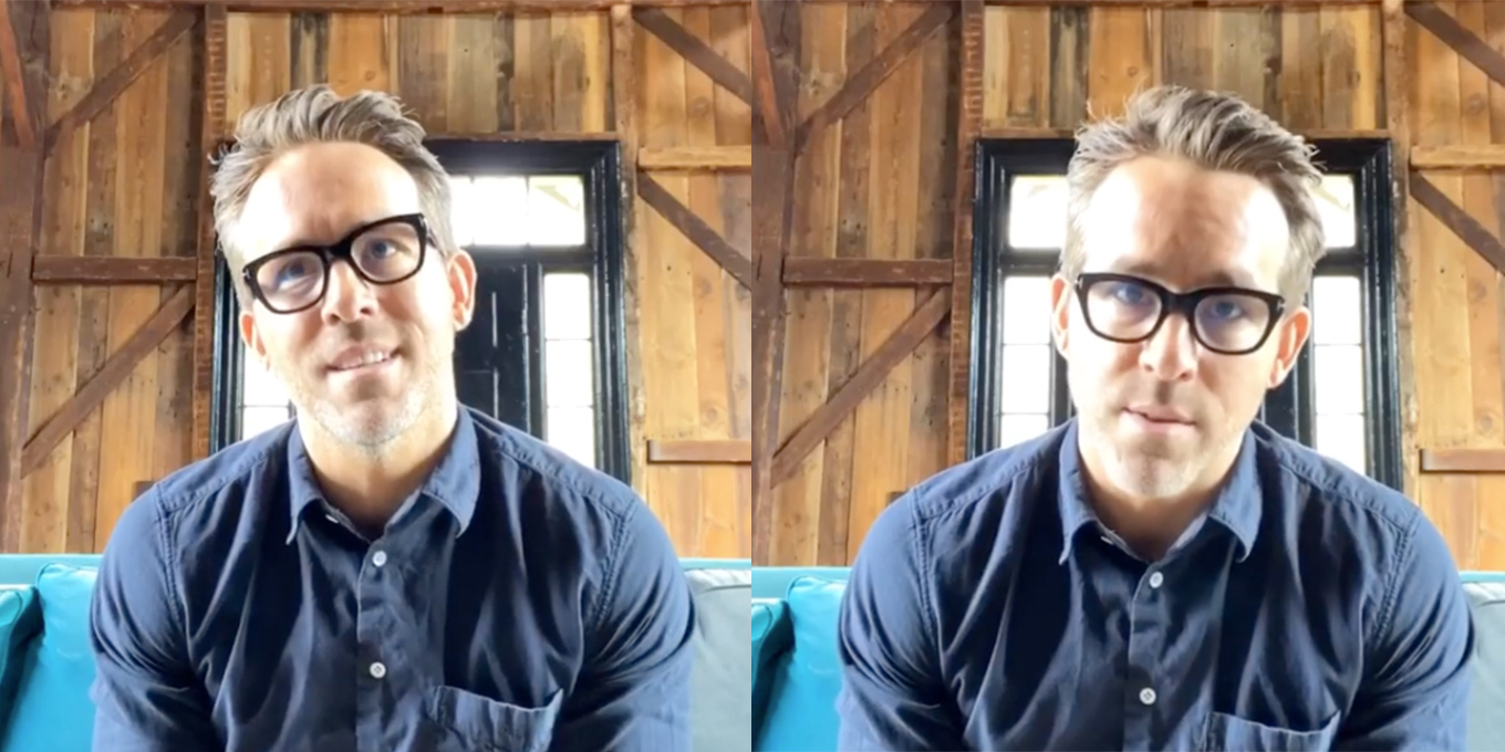 In Times of Crisis We Count on Celebrities, Jokes Ryan Reynolds ELLE