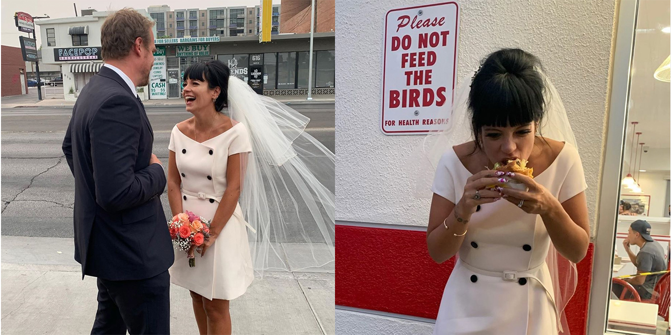 Lily Allen and David Harbour Got Hitched in Vegas Elle Canada