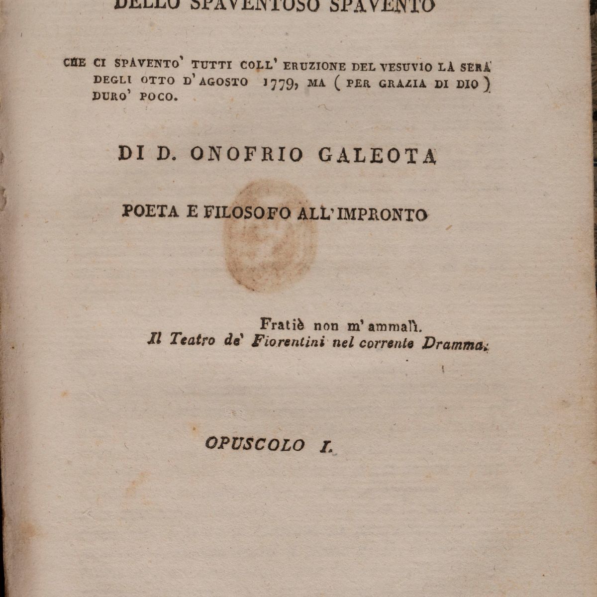 Galiani, Ferdinando Opuscoli editi ed inediti. 1825 Libri