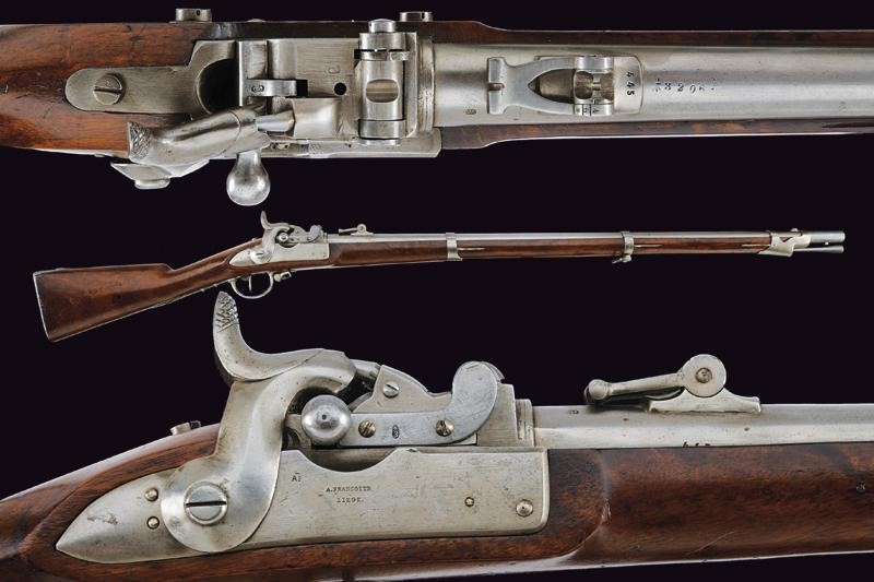 A Francotte infantry rifle mod. 1842 with Milbank Amsler 1867