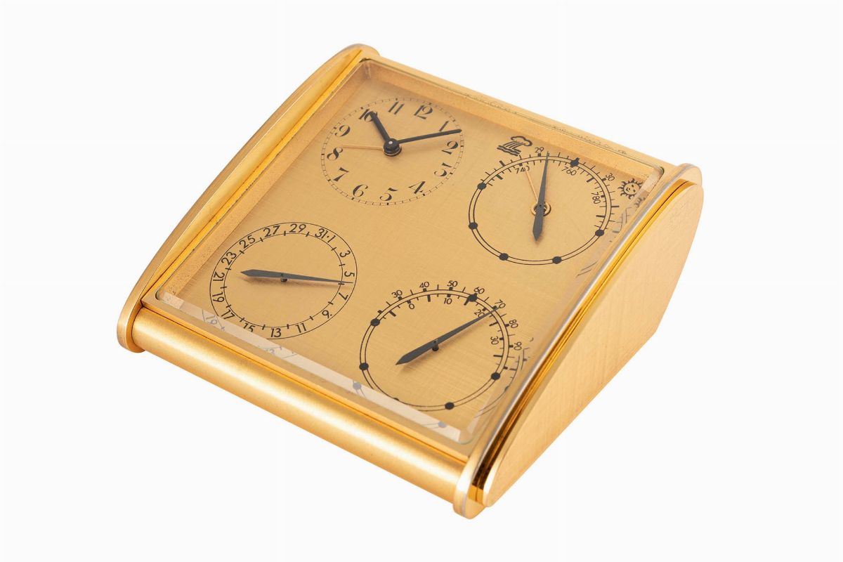 Imhof Imhof desk clock with alarm, date, barometer and thermometer