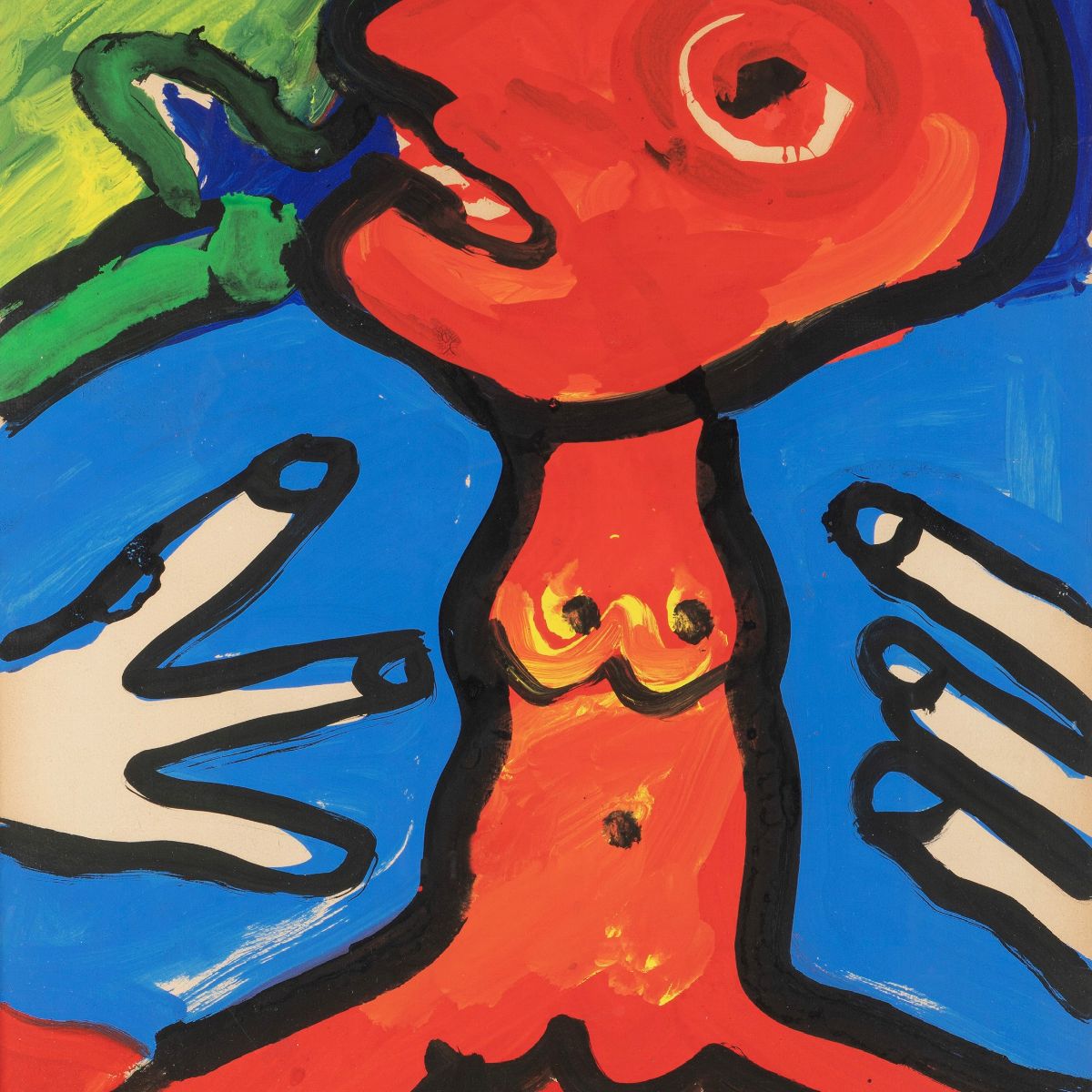 Bengt Lindstrom La femme rouge 70s Modern & Contemporary Art