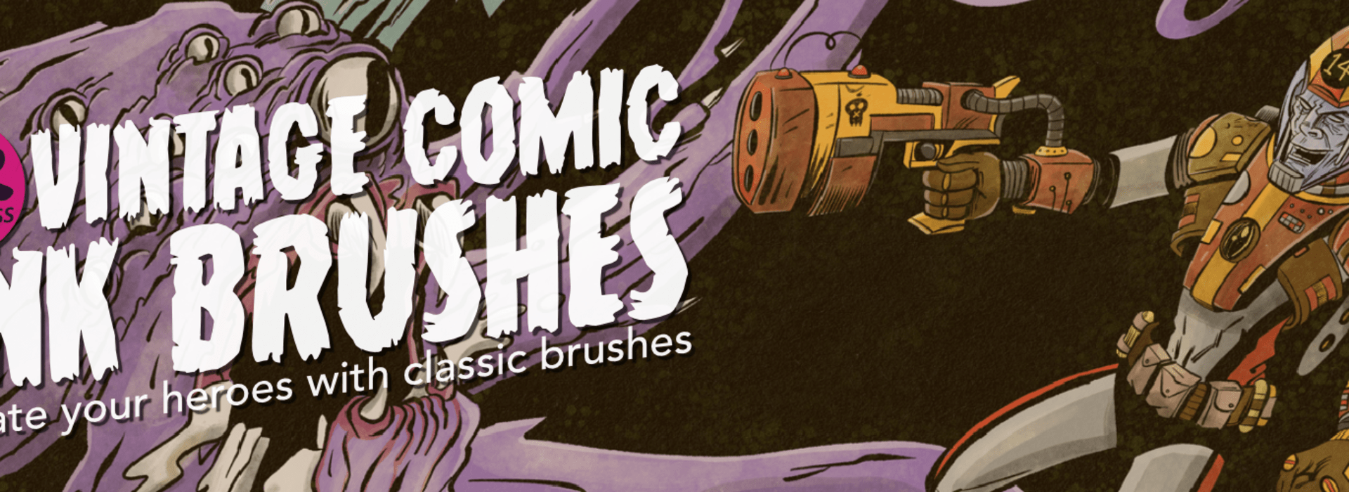 Procreate Vintage Comic Ink Brushes FlippedNormals