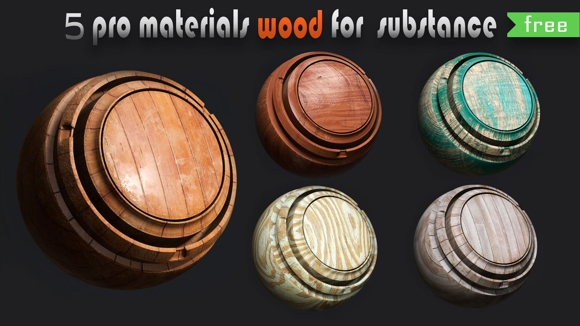 5 Free Wood Material for Substance FlippedNormals