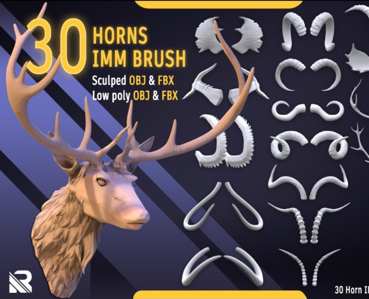 30 Horns and tusk for Humans and FlippedNormals