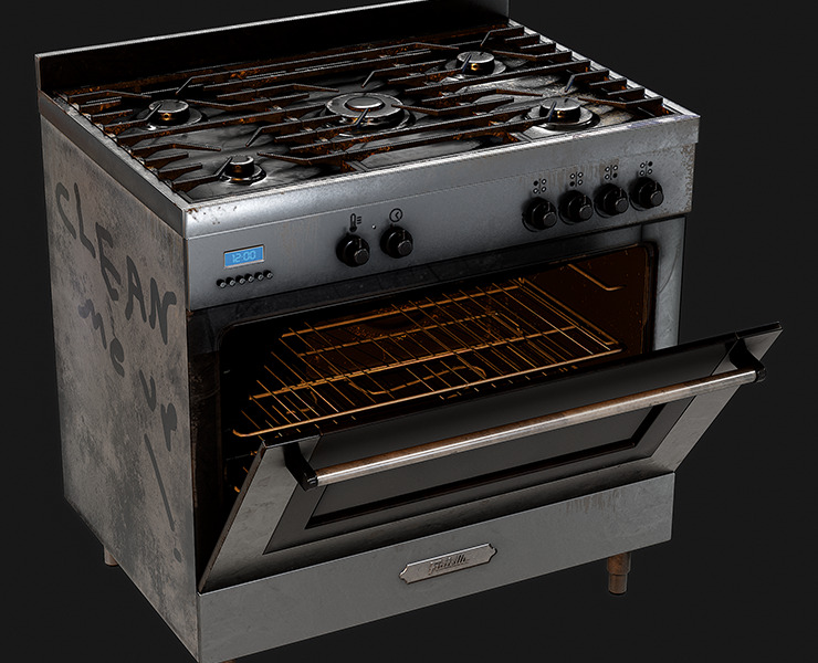 Gas Stove Game ready props FlippedNormals