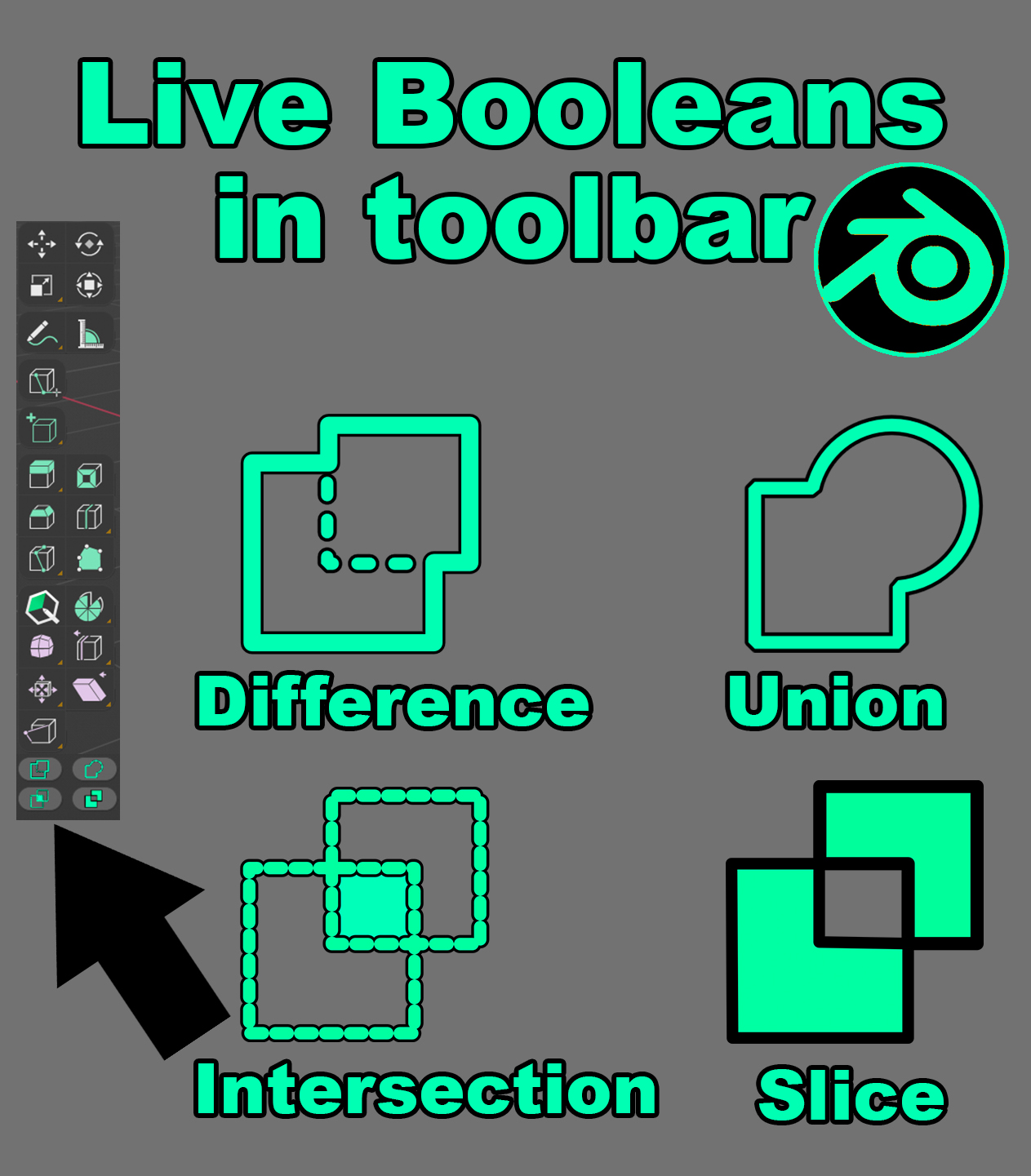 Live Boolean addon for Blender FlippedNormals