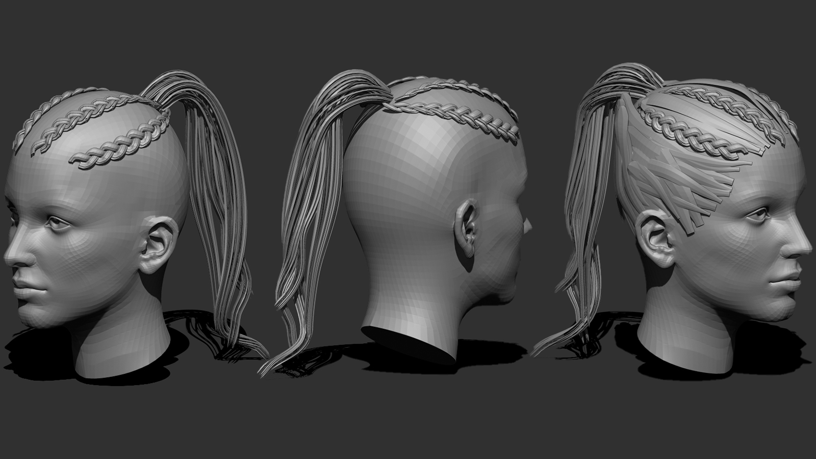 ZBRUSH LOW POLY HAIRSTYLE GENERATOR FlippedNormals
