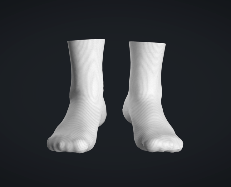 Socks White Marvelous / Clo3d FlippedNormals