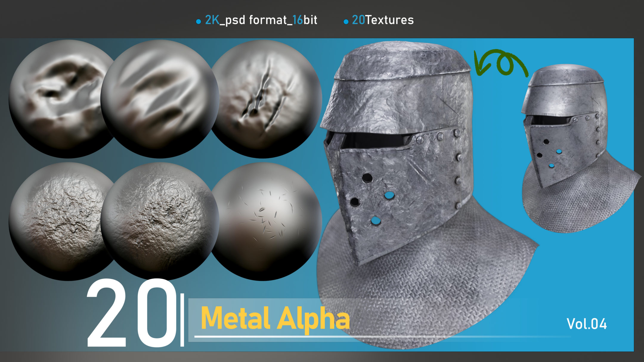 20 Free Metal alpha FlippedNormals