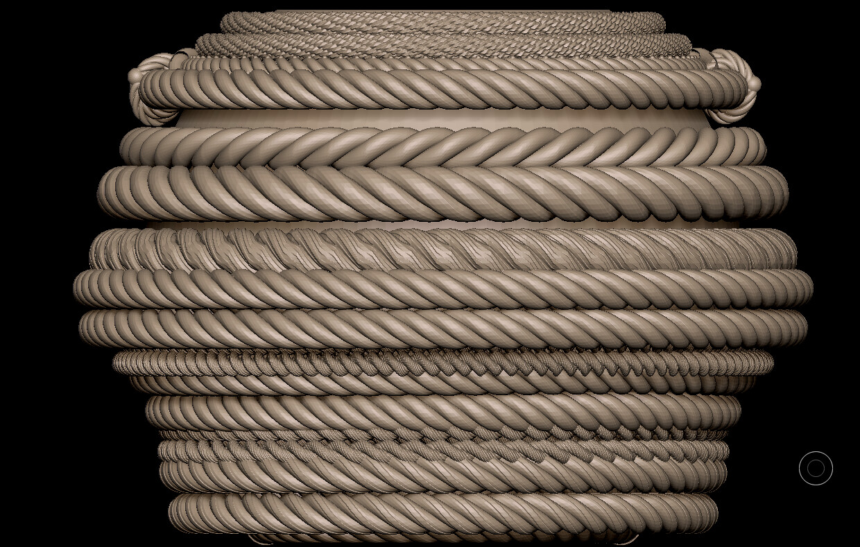 27 IMM Rope Brush for Zbrush FlippedNormals