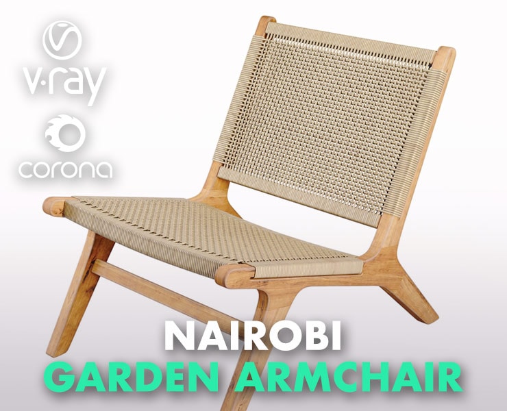 NAIROBI Garden Armchair No2 Woven FlippedNormals