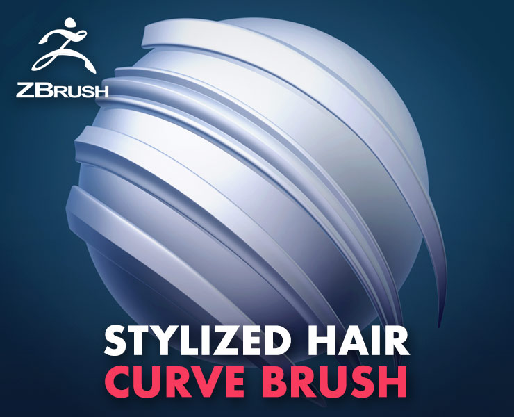 Stylized Hair Curve Brush ZBrush FlippedNormals