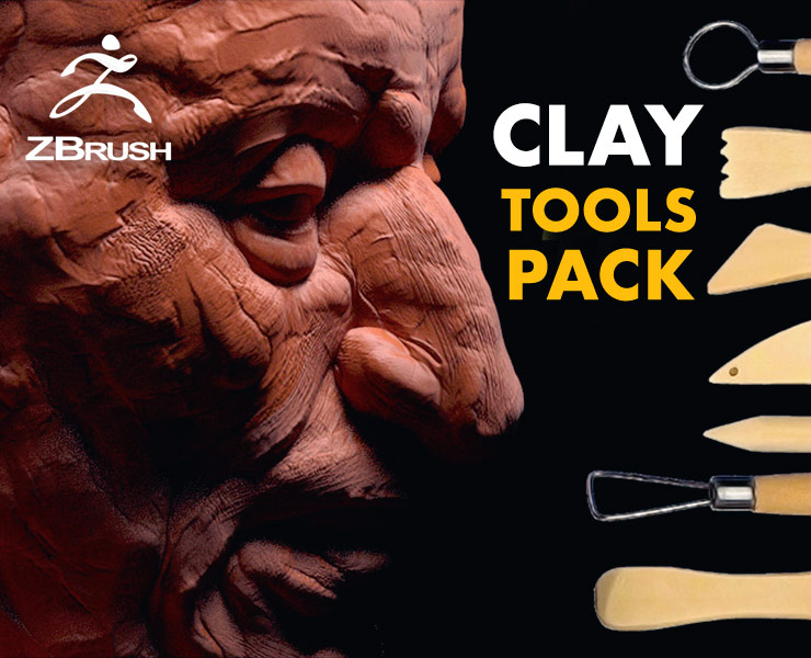 Clay Sculpting ZBrush Pack FlippedNormals