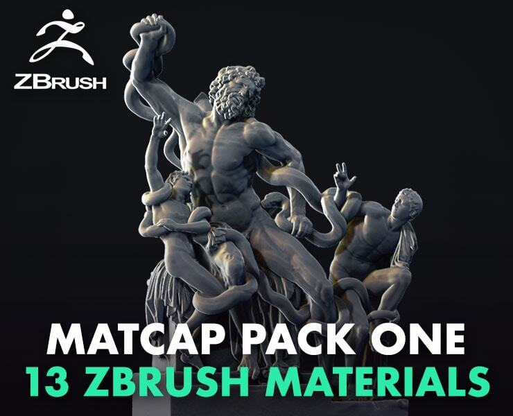 ZBrush Matcap Pack One FlippedNormals