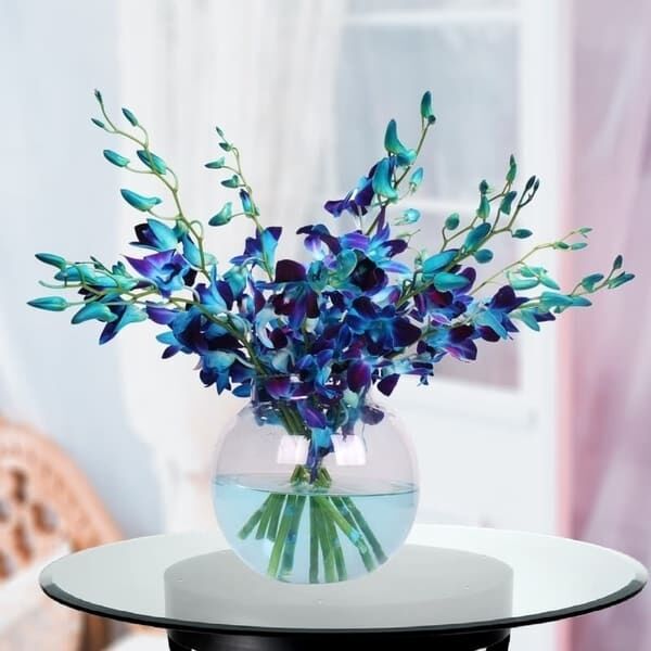 Buy/Send Blue Orchids Vase Online FloraIndia