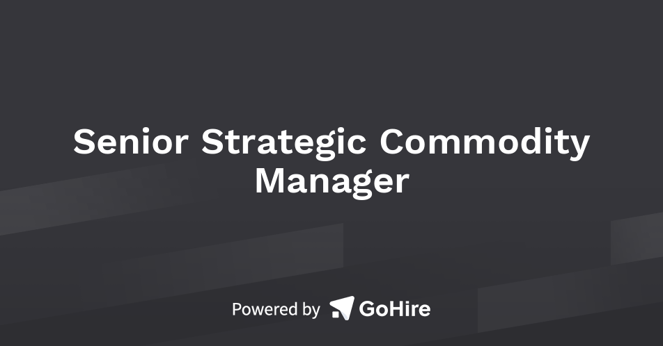 Senior Strategic Commodity Manager at The Adkins Group, Inc. Jobs at
