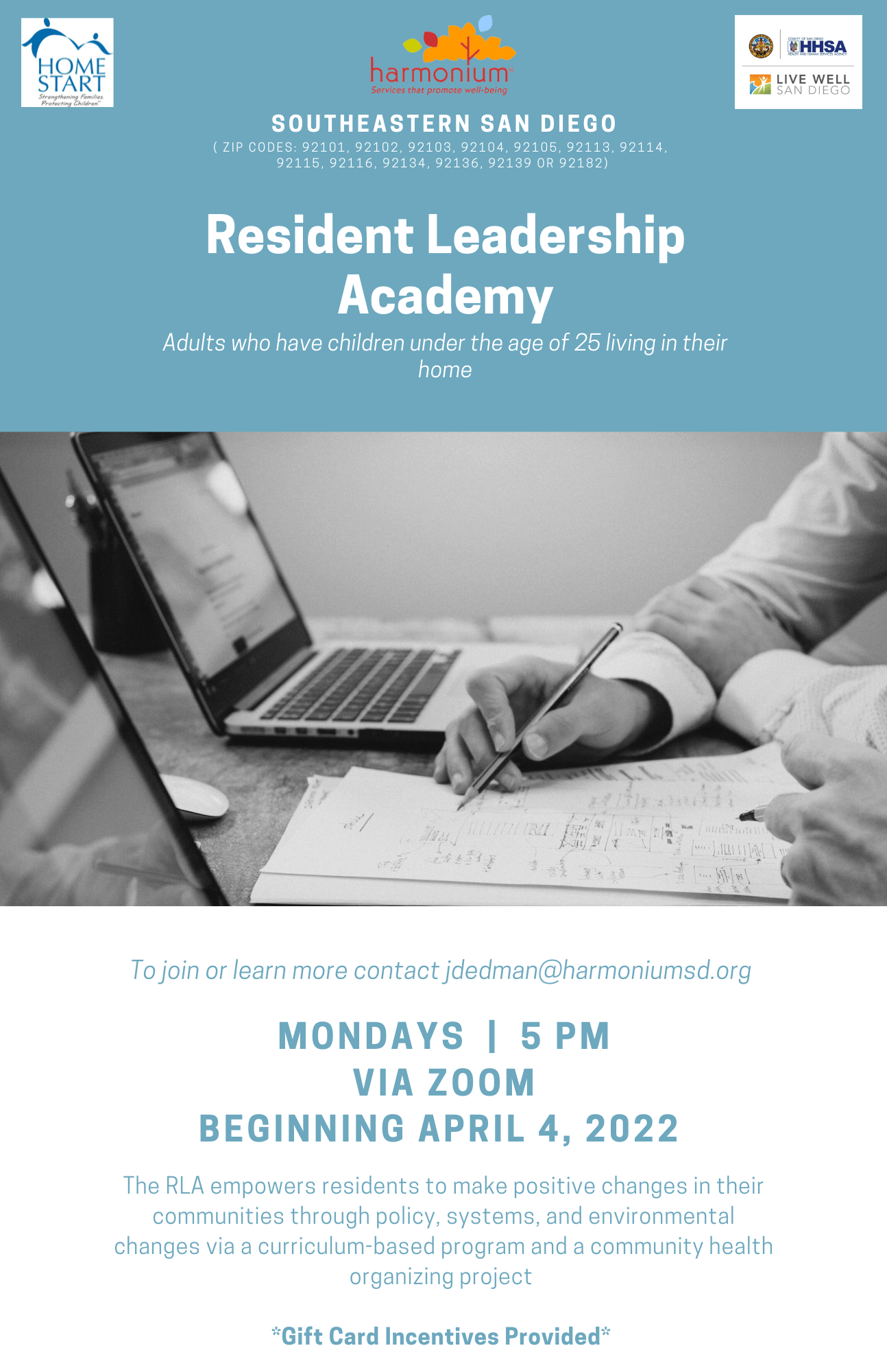 Harmonium Resident Leadership Academy (RLA) in Southeastern San Diego