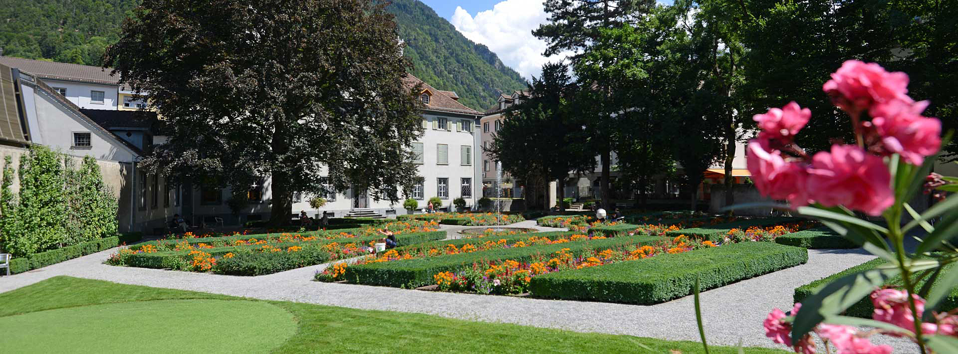 Stadt Chur Park Fontanapark, Garten Altes Gebäu