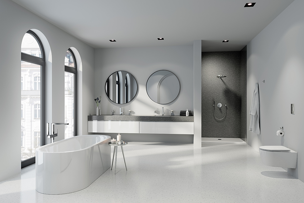 Grohe Plus смеситель с цифровым индикатором • Интерьер+Дизайн