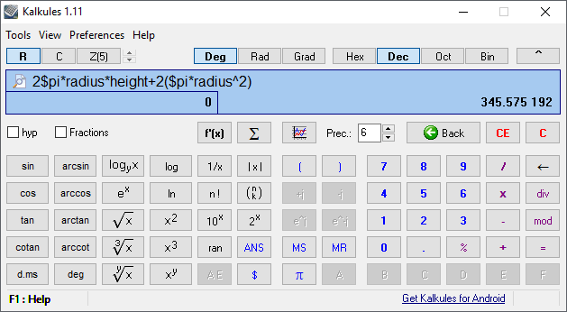 Kalkules Scientific Calculator