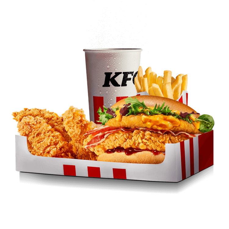 KFC Cheesy Fillet Burger Box