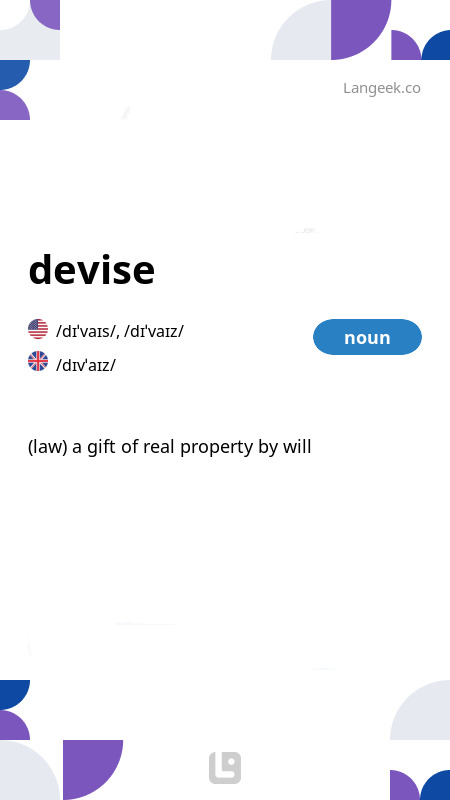 Definition Meaning of Devise