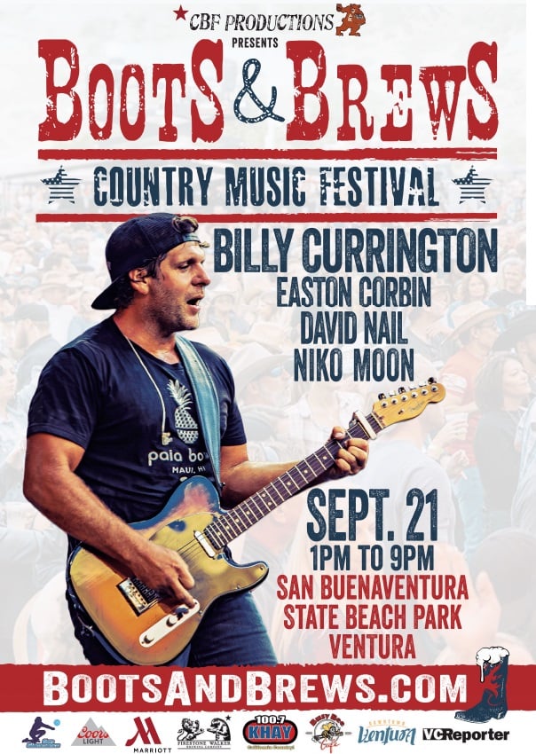 JUST ADDED GIVEAWAY! Ventura Boots & Brews Country Music Festival 9/21