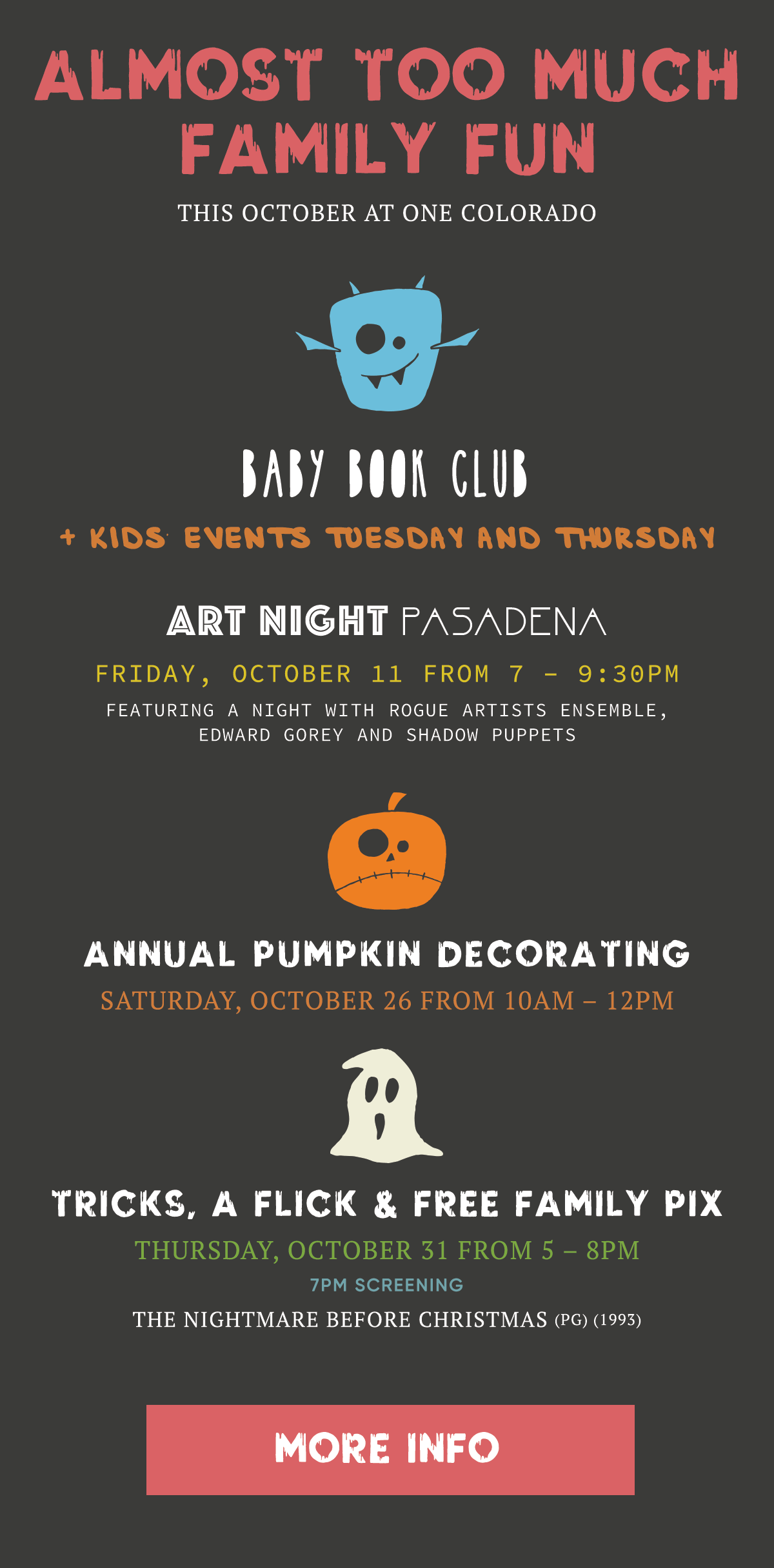 Kids events, ArtNight & a whole lot of Treats at One Colorado