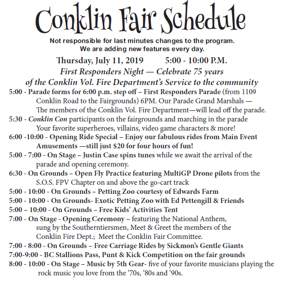 2019 Conklin Fair Macaroni KID Binghamton