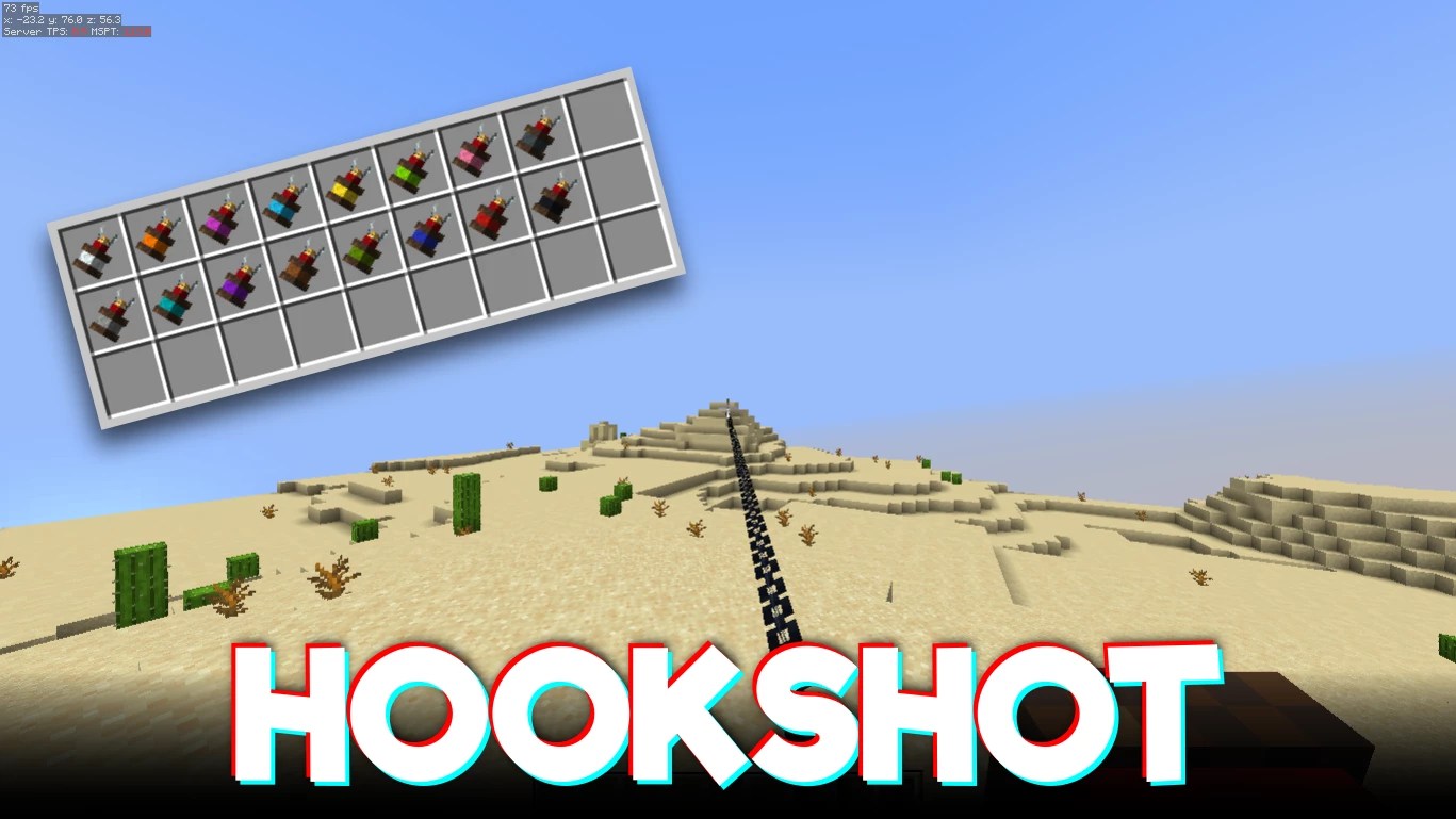 Hookshot Mod Mod for Minecraft [1.18][1.17.1][1.16.5]