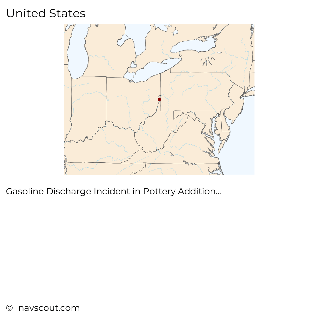 Gasoline Discharge Incident in Pottery Addition, Ohio Under