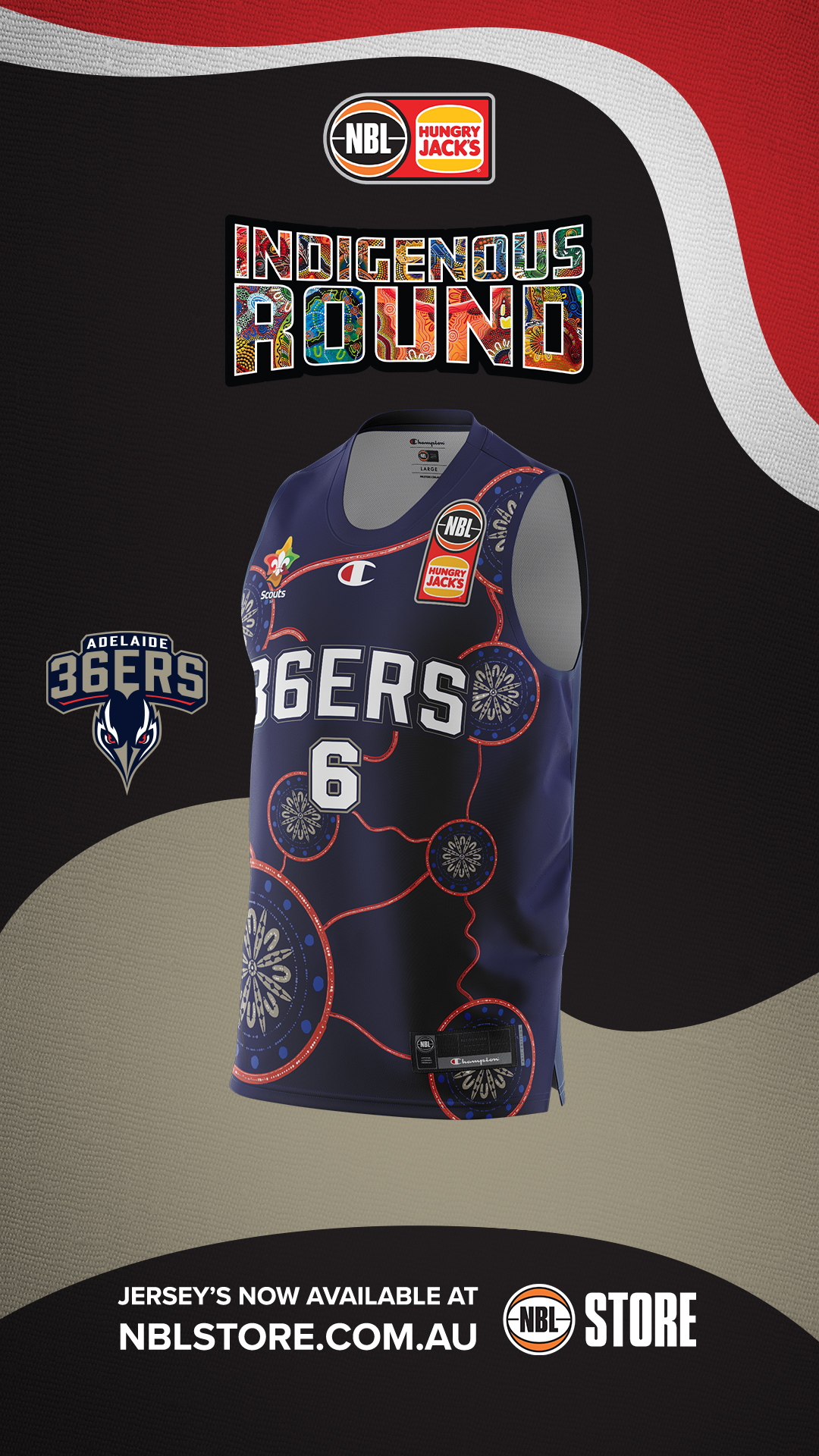 Adelaide 36ers 2021/22 Youth Kids Space Jam Authentic Jersey NBL
