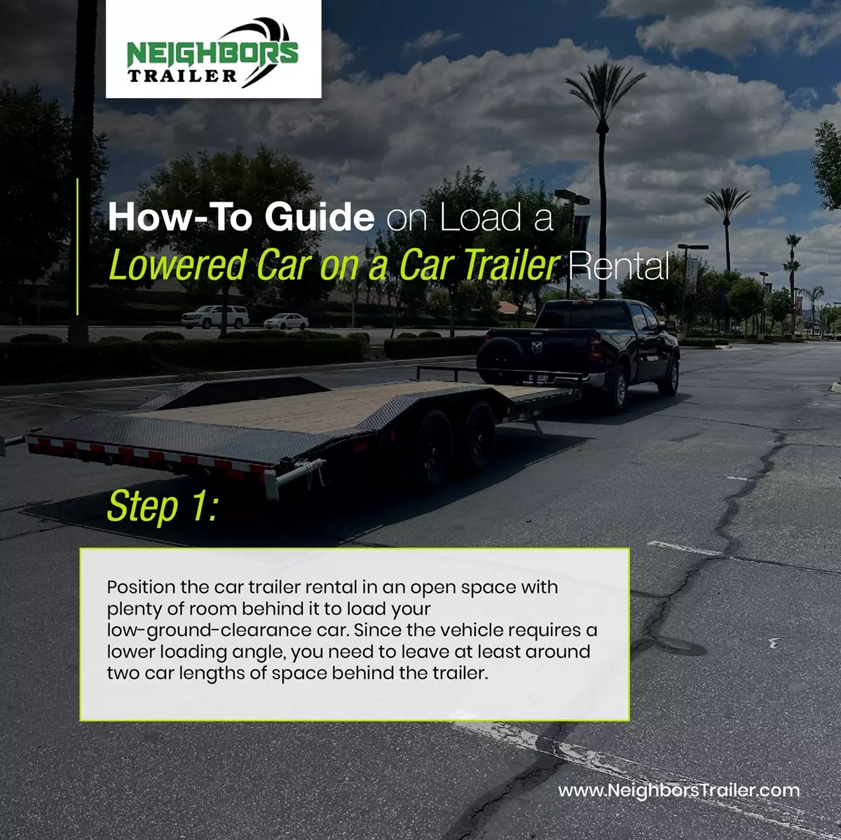 Step 2 Position the Loading Ramps of Your Car Hauler Trailer