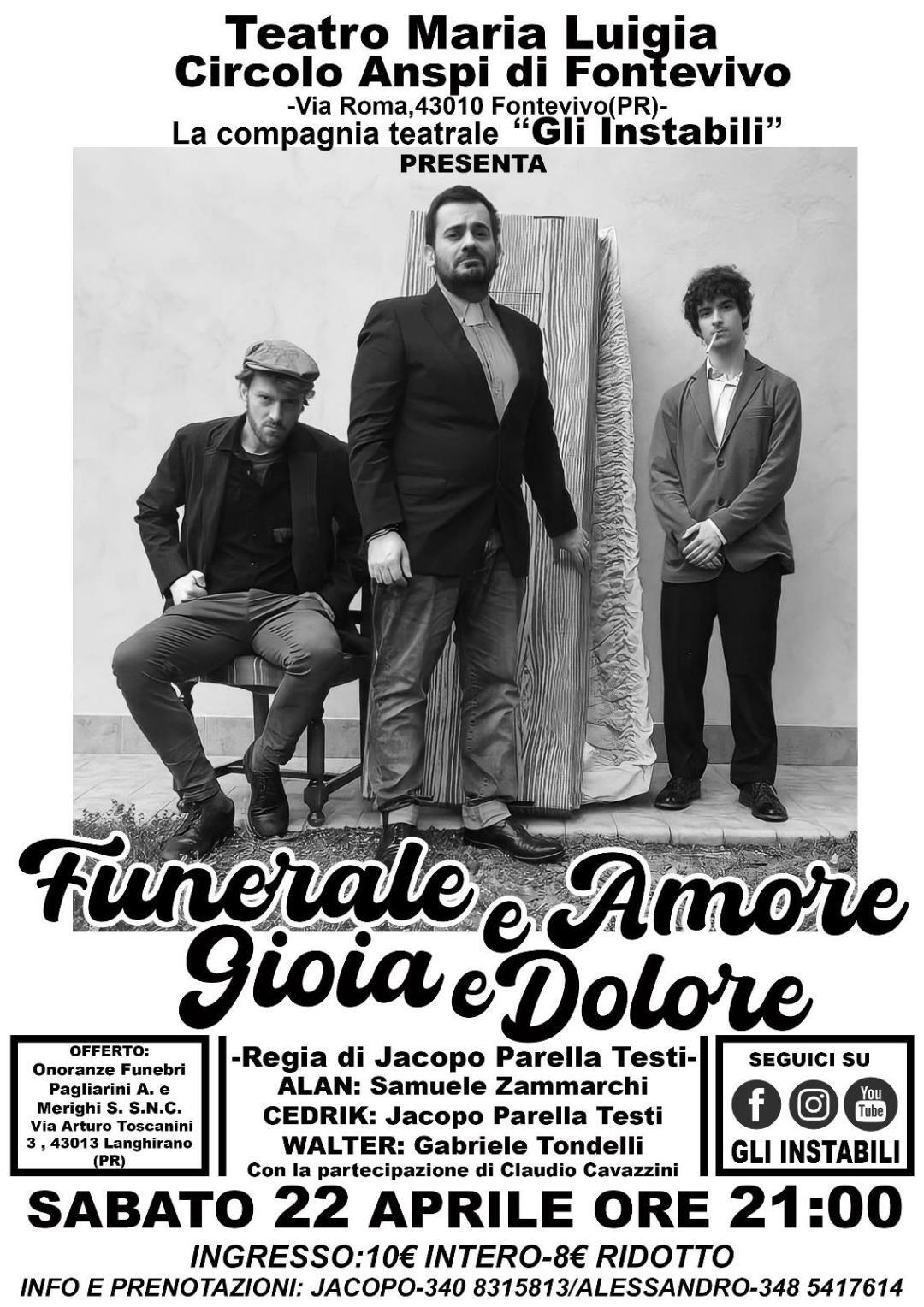 "Funerale e amore, gioia e dolore" in scena a Fontevivo
