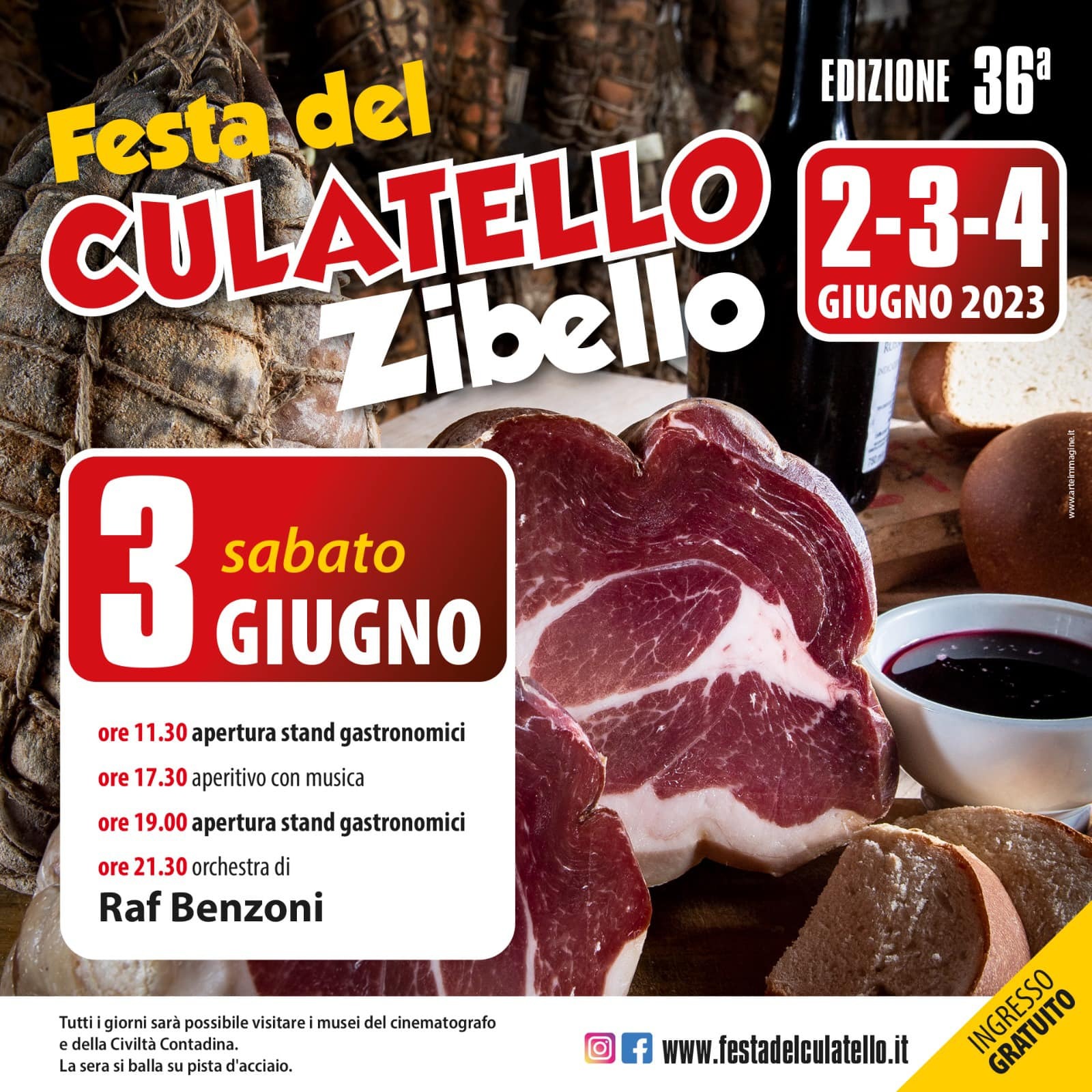 Festa del culatello di Zibello programma del 3 giugno